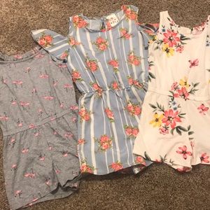 Girls Bundle of rompers size 10
